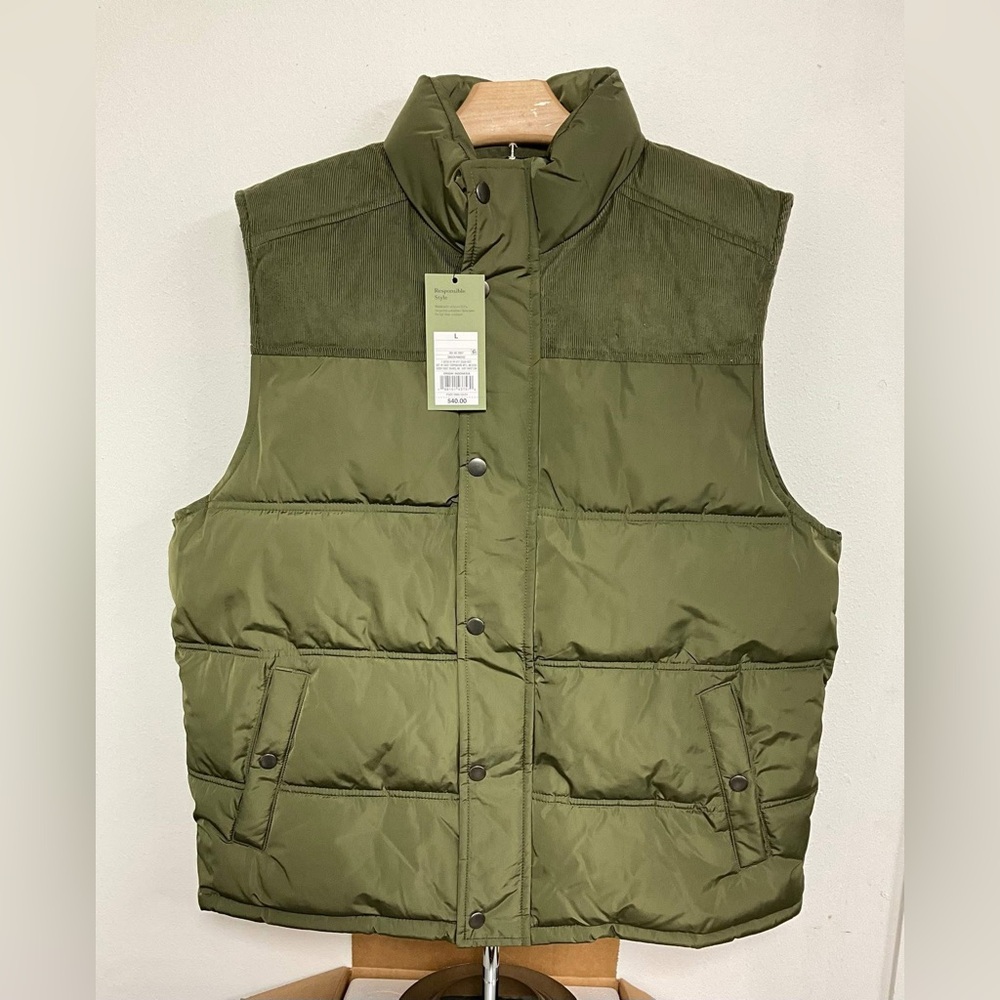 Goodfellow & Co Olive Green Puffer Vest